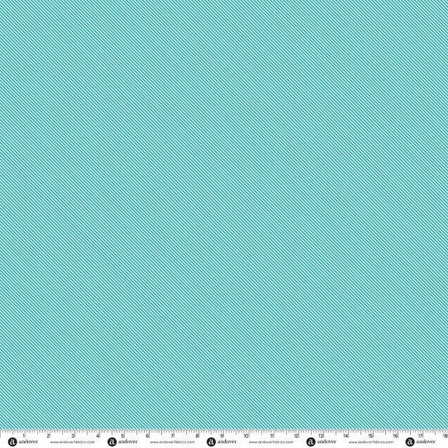 Patchwork and Petals - Sweet Stripe Aqua