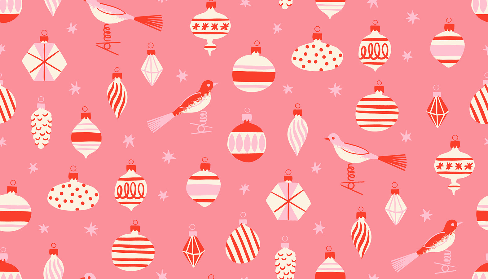 Merry Happy - Baubles Christmas Novelty Ornaments Kitsch Sorbet