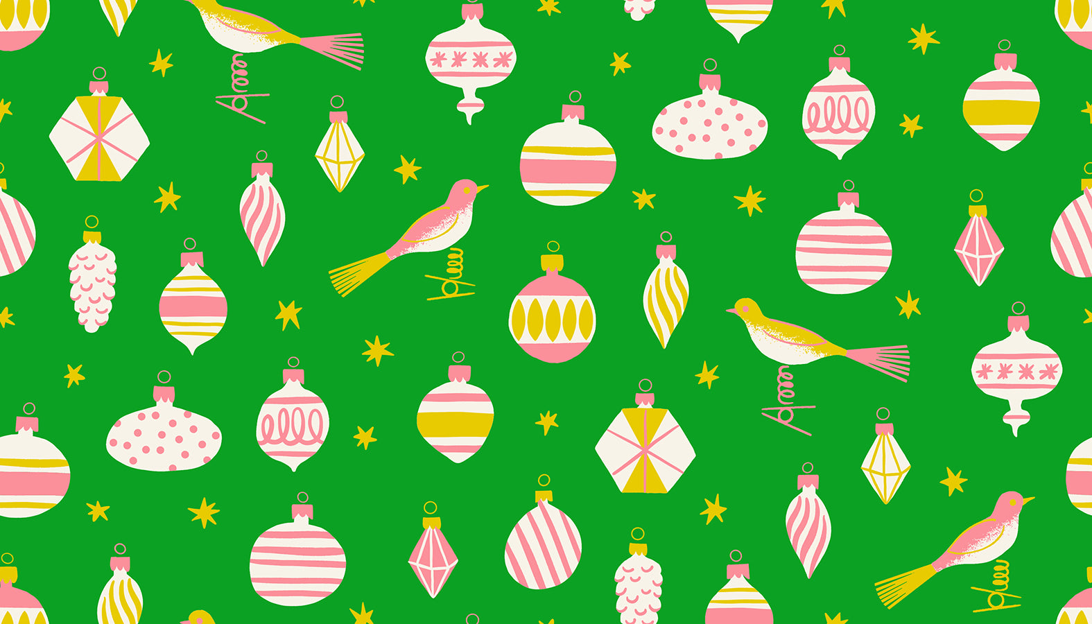 Merry Happy - Baubles Christmas Novelty Ornaments Kitsch Verdant