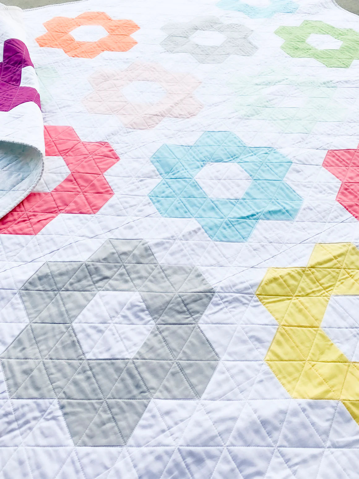 Cotton and Joy-Hexie Blooms Quilt Pattern