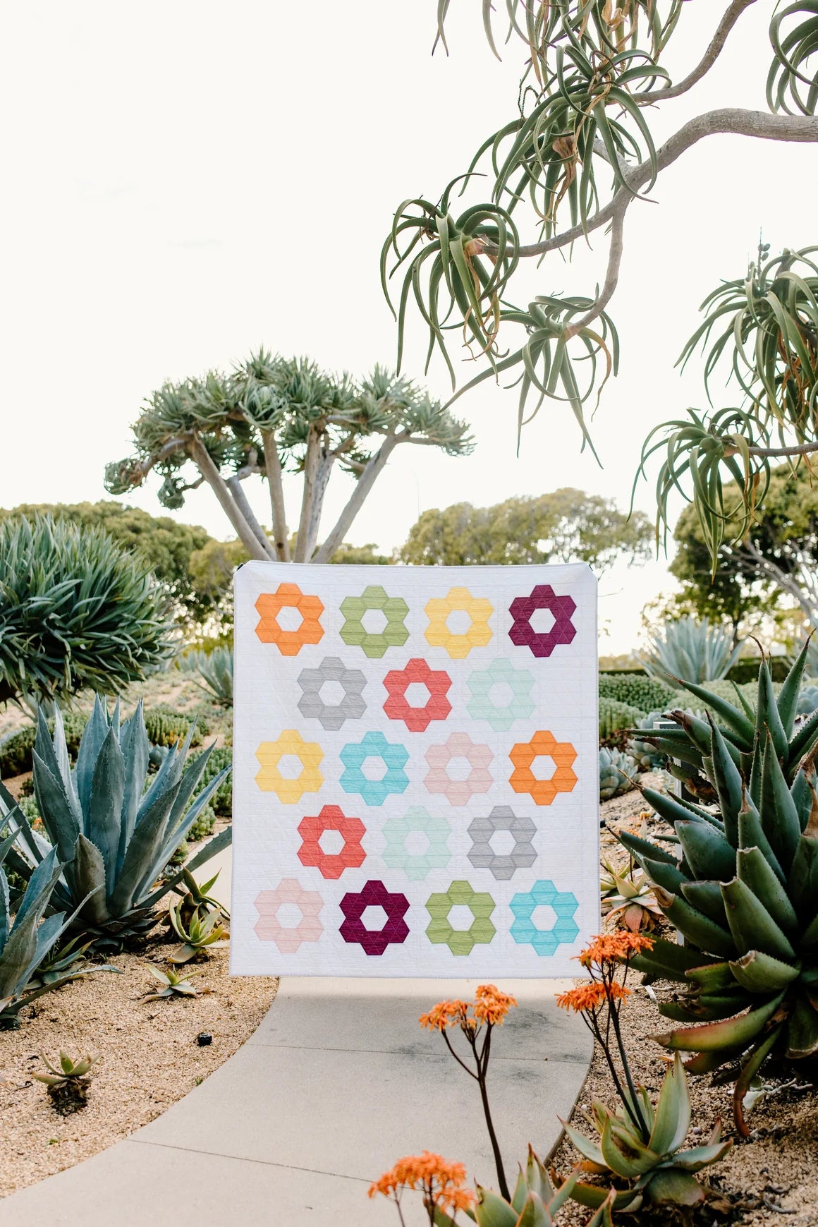 Cotton and Joy-Hexie Blooms Quilt Pattern
