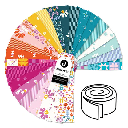 Patchwork and Petals - 2.5 inch strip roll