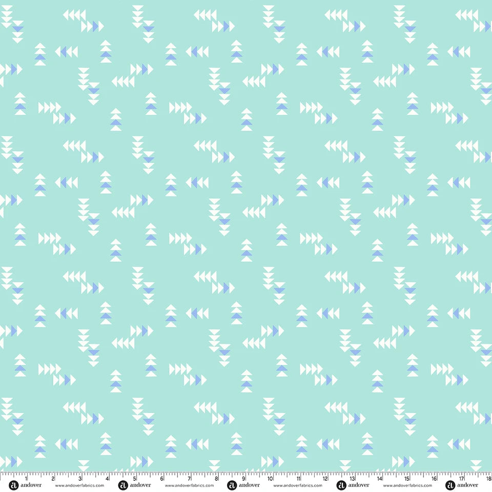 Patchwork and Petals - Winging It Aqua