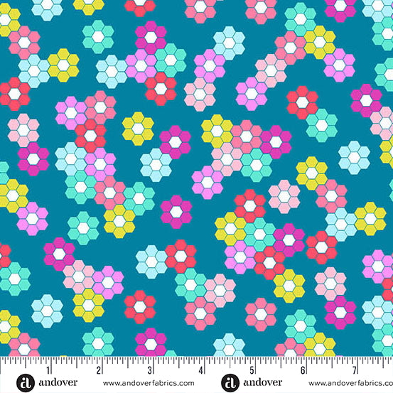 Color Pop Playground -Hexie Garden - Reef