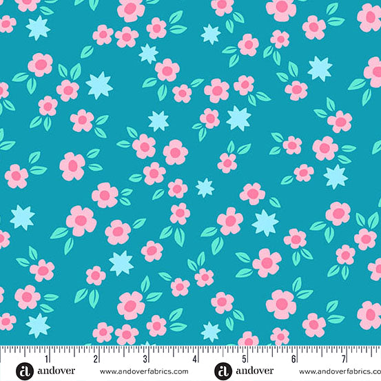 Color Pop Playground -Starry Blooms - Slate Blue