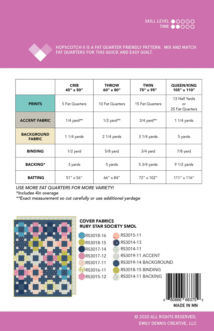 Quilty Love - Hopscotch II