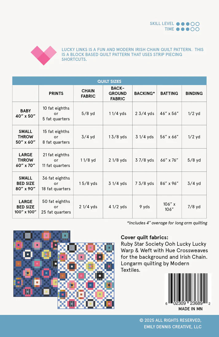 Quilty Love - Lucky Links Irish Chain