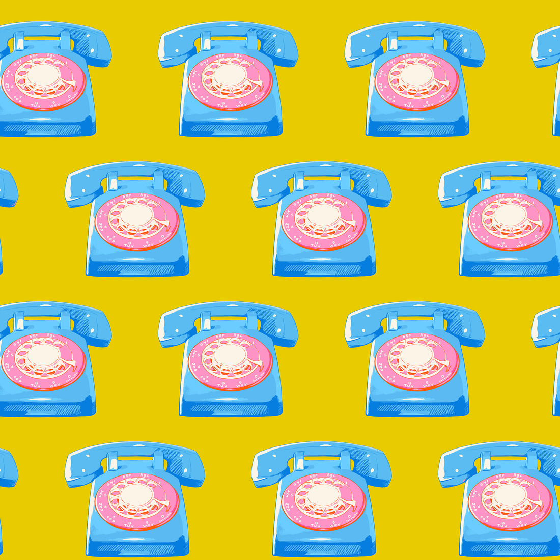 Sparkle Mart - Telephones Novelty Vintage Retro Kitsch Natural Yellow