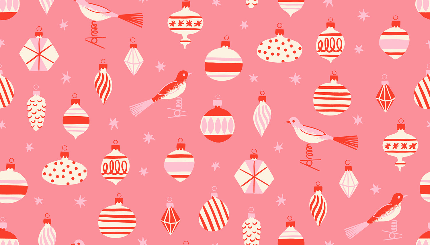 Merry Happy - Baubles Christmas Novelty Ornaments Kitsch Sorbet