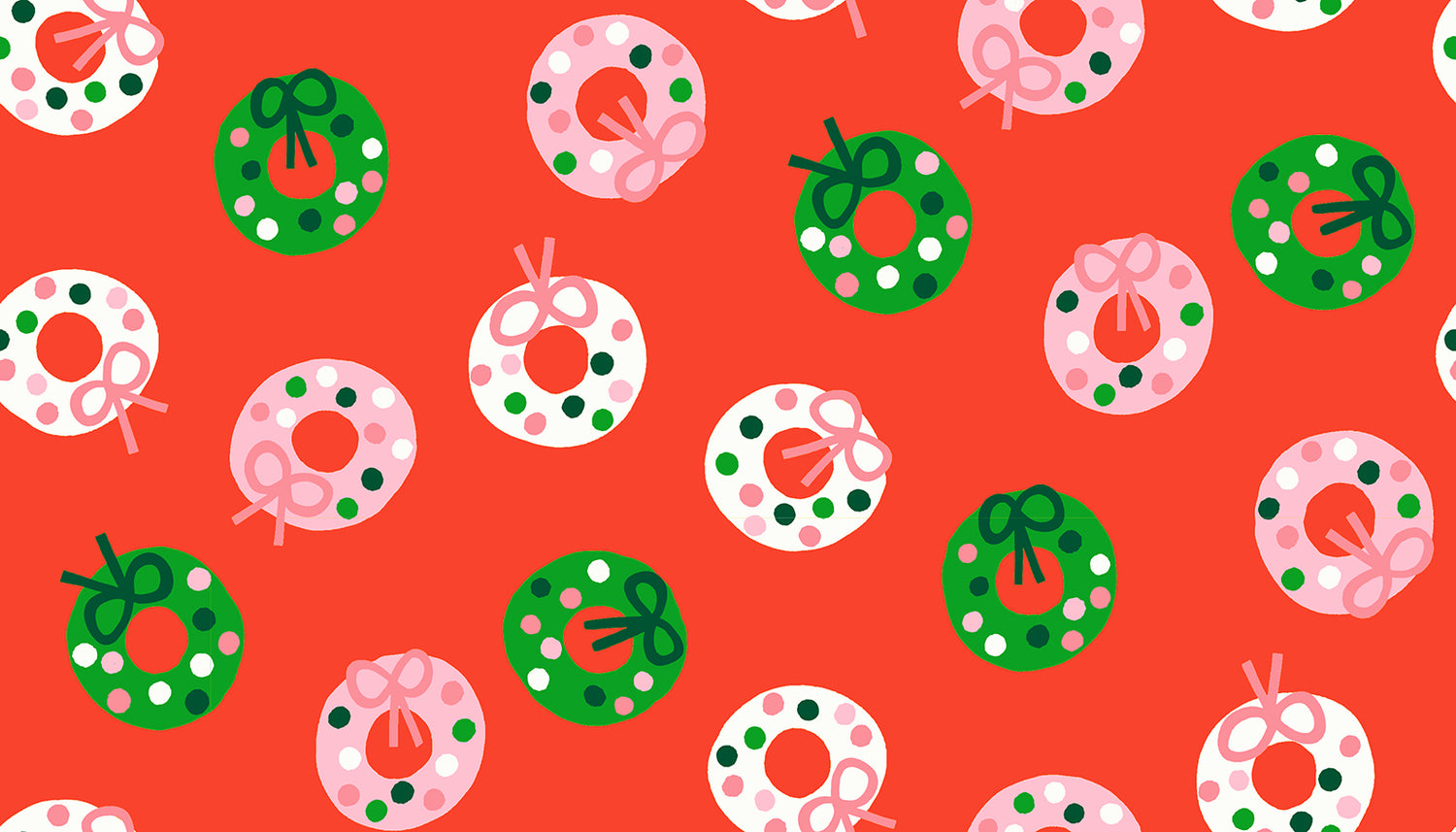 Merry Happy - Bough Down Christmas Novelty Wreaths Dots Lollipop