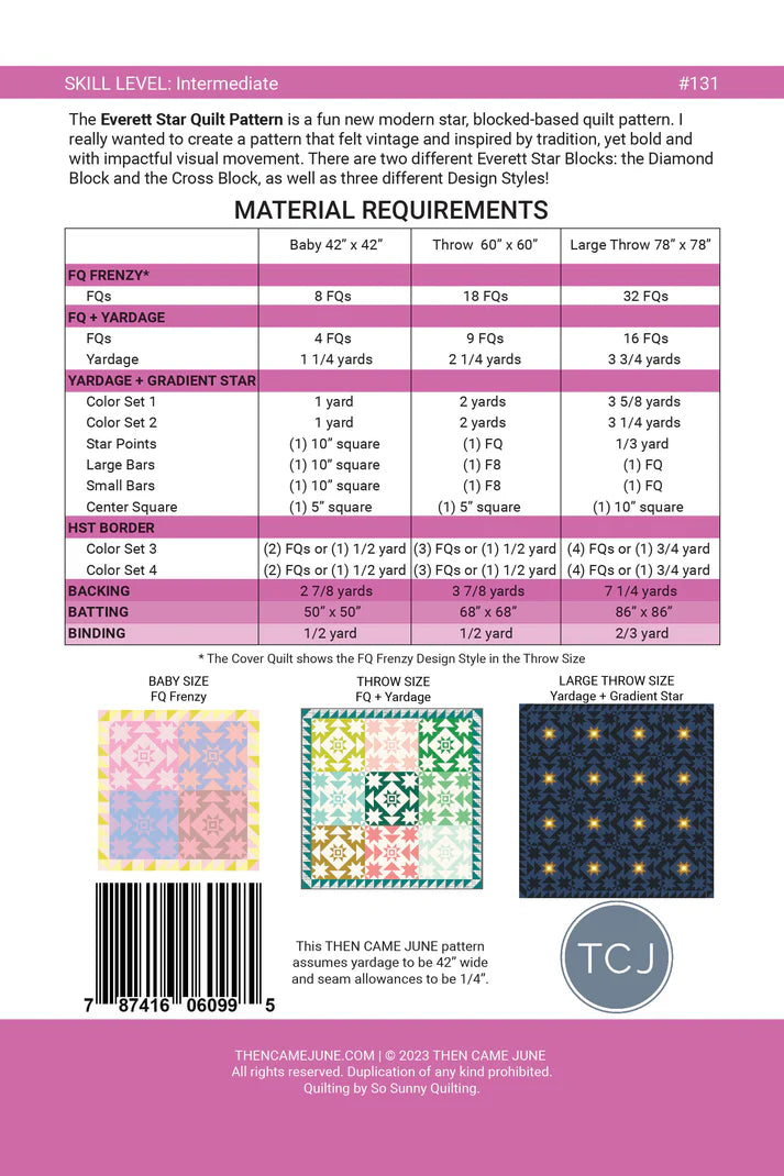 Then Came Jane- Everett Star Quilt Pattern