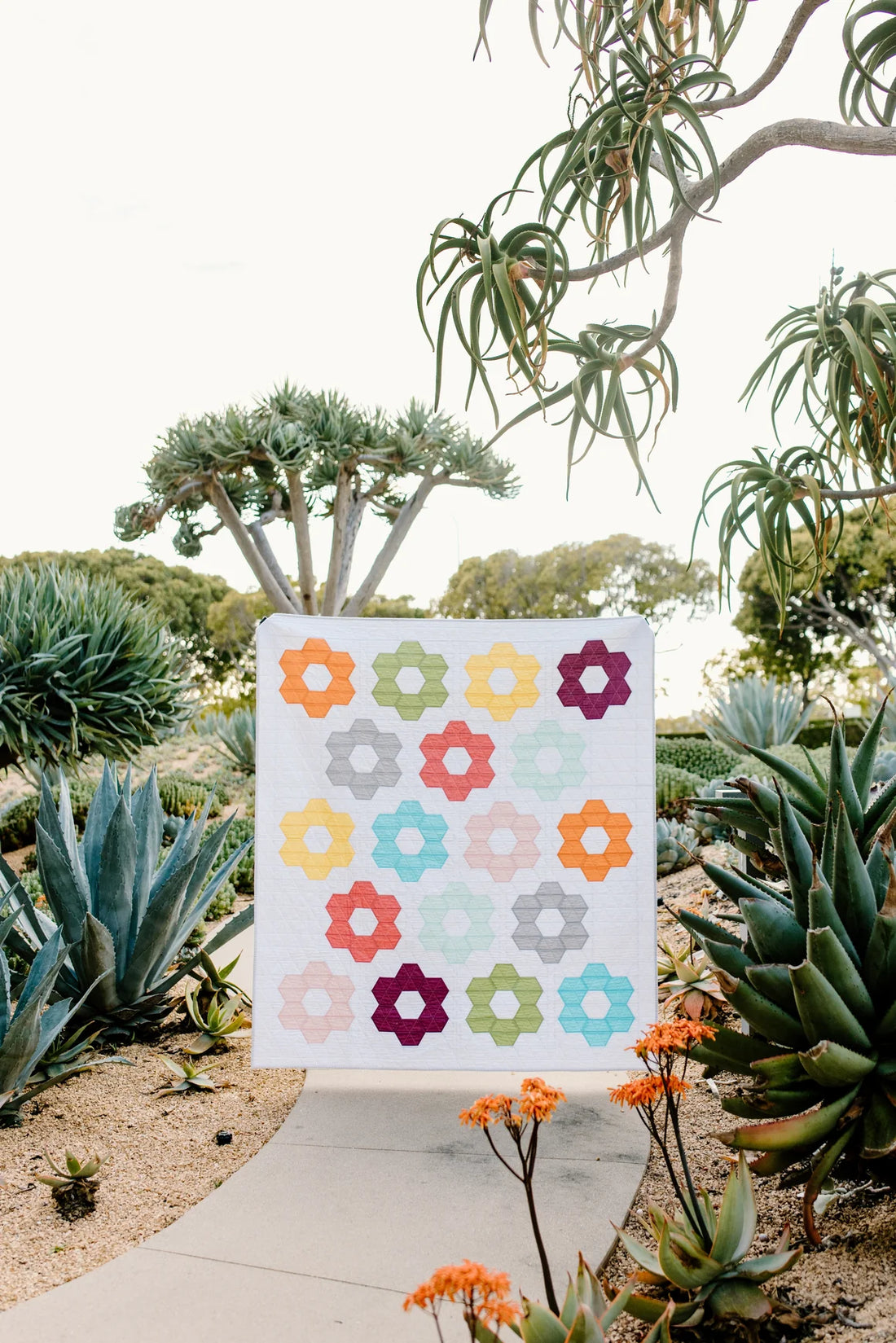 Cotton and Joy-Hexie Blooms Quilt Pattern